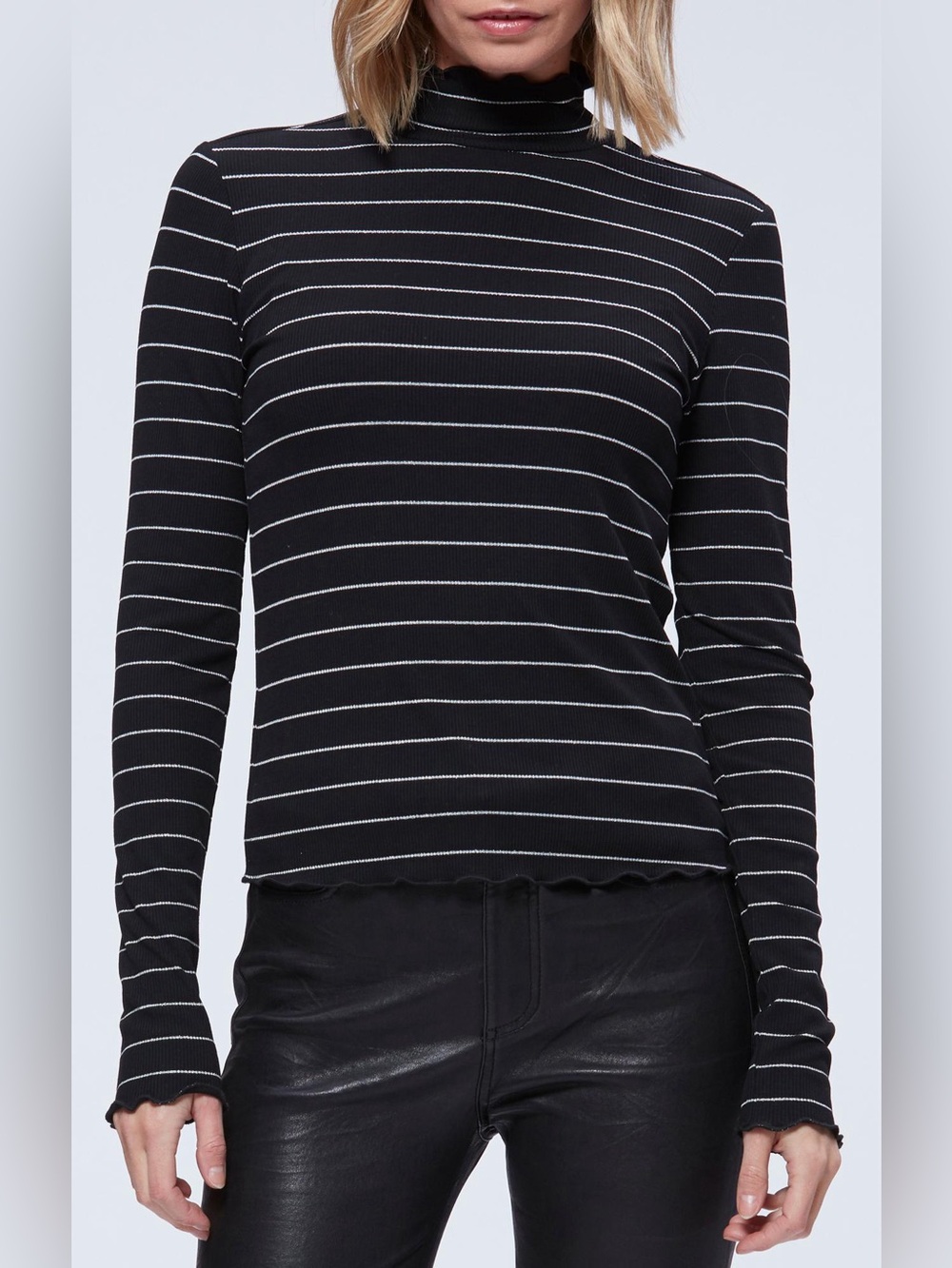 PAIGE Cadence Turtleneck Black/Silver, S